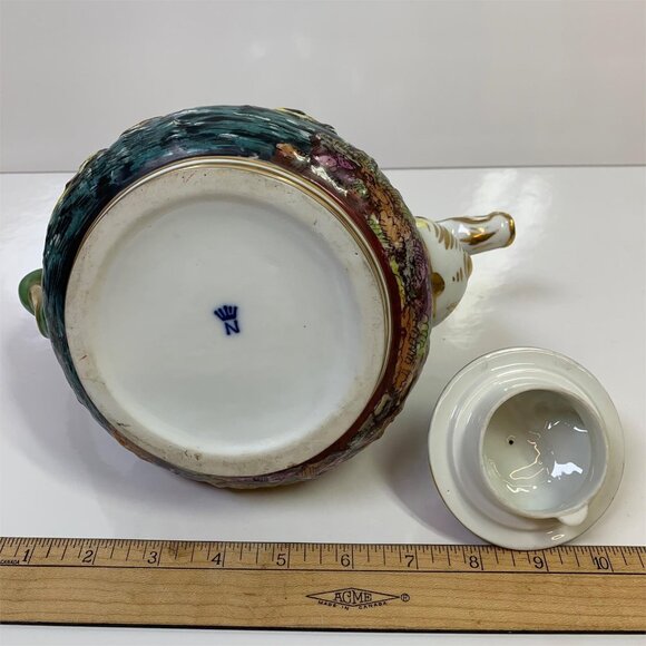 Antique RARE Capodimonte Pot Italy Putti Cherub Serpent Twist Handle Hand Paint - Picture 7 of 8